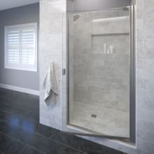 Armon 66" High x 25-1/8" Wide Hinged Semi Frameless Shower Door with Clear Glass