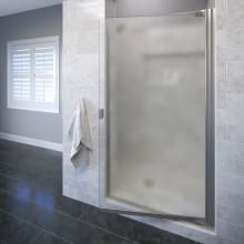 Armon 66" High x 25-1/8" Wide Hinged Semi Frameless Shower Door with Obscured Glass