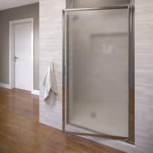 Sopora 63-1/2" High x 32-7/8" Wide Hinged Framed Shower Door with Obscured Glass