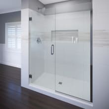 Celesta 76" High x 59" Wide Pivot Frameless Shower Door with Clear Glass