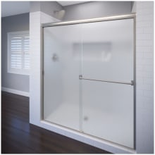 Classic 65-1/2" High x 44" Wide Bypass Semi-Frameless Shower Door with Obscured Glass