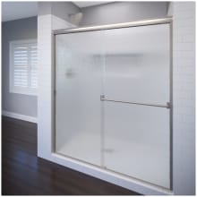 Classic 64-1/2" High x 44" Wide Bypass Framed Shower Door with Rain Glass