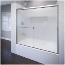 Classic 56" High x 56" Wide Bypass Framed Tub Door with Obscured Glass