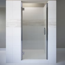 Coppia 76" High x 24-9/16" Wide Hinged Frameless Shower Door with Clear Glass