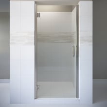 Coppia 72" High x 26-9/16" Wide Hinged Frameless Shower Door with Clear Glass