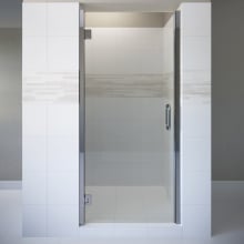 Coppia 76" High x 34-9/16" Wide Hinged Frameless Shower Door with Clear Glass