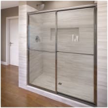 Deluxe 71-1/2" High x 59" Wide Bypass Framed Shower Door with Clear Glass