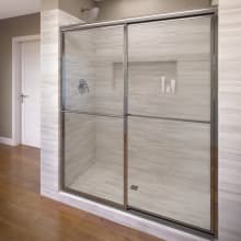Deluxe 71-1/2" High x 59" Wide Bypass Framed Shower Door with Clear Glass