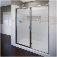 Deluxe 68-5/8" High x 58" Wide Pivot Framed Shower Door with AquaGlideXP Clear Glass