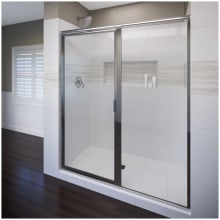 Deluxe 72-1/8" High x 58" Wide Pivot Framed Shower Door with Clear Glass