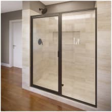 Deluxe 72-1/8" High x 59" Wide Pivot Framed Shower Door with AquaGlideXP Clear Glass