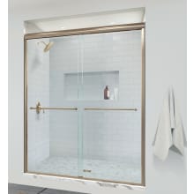 Infinity 70" High x 47" Wide Bypass Semi Frameless Shower Door with Clear Glass