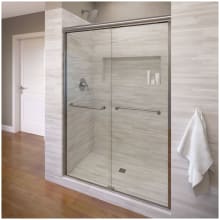 Infinity 70" High x 47" Wide Bypass Semi-Frameless Shower Door with AquaGlideXP Clear Glass