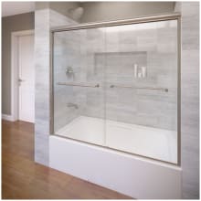 Infinity 57" High x 58-1/2" Wide Bypass Framed Tub Door with Clear Glass, Fits 54.5"-58.5" Openings