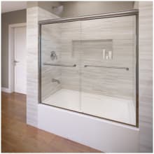 Infinity 57" High x 58-1/2" Wide Bypass Framed Tub Door with Clear Glass, Fits 54.5"-58.5" Openings