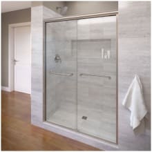 Infinity 70" High x 58-1/2" Wide Bypass Semi Frameless Shower Door with Clear Glass