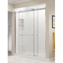 Rotolo 70" High x 60" Wide Sliding Frameless Shower Door with Clear Glass