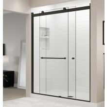 Rotolo 70" High x 48" Wide Bypass Semi Frameless Shower Door with Clear Glass