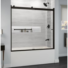Rotolo 57" High x 60" Wide Bypass Semi Frameless Tub Door with Clear Glass