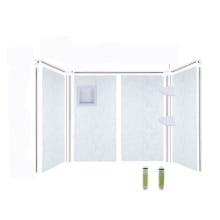 96" x 48" x 96" Poly Surface Tub and Shower Surround with Accessories and Trim