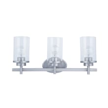 Sigford 3 Light 21" Wide Vanity Light with Clear Glass Shades