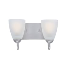 Downing 2 Light 12" Wide Vanity Light with Frosted Glass Shades