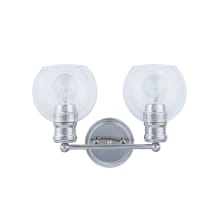 Blyth 2 Light 15" Wide Vanity Light with Clear Glass Shades