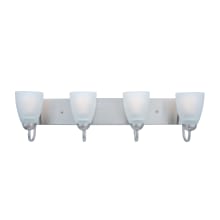 Downing 4 Light 30" Wide Vanity Light with Frosted Glass Shades