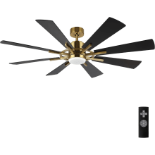 Aurelius 60" 8 Blade Indoor Smart LED Ceiling Fan with Remote Control