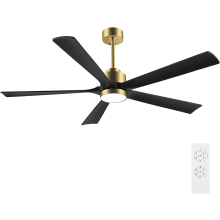 Aurelius 60" 5 Blade Indoor Smart LED Ceiling Fan with Remote Control