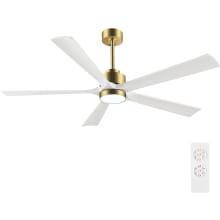 Aurelius 60" 5 Blade Indoor Smart LED Ceiling Fan with Remote Control