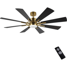 Aurelius 72" 8 Blade Indoor Smart LED Ceiling Fan with Remote Control