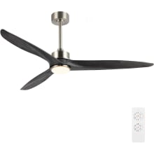 Aurelius 60" 3 Blade Indoor Smart LED Ceiling Fan with Remote Control