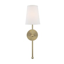 Glenmore 21" Tall Wall Sconce with Linen Shade