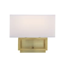 Norwood 2 Light 10" Tall Wall Sconce with Linen Shade
