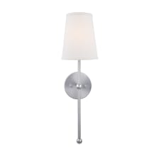 Glenmore 21" Tall Wall Sconce with Linen Shade