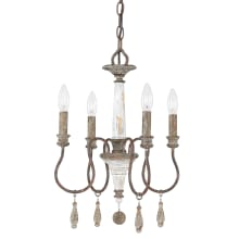 4 Light 14" Wide Taper Candle Chandelier