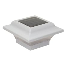 4-3/4" Wide LED Solar Post Cap Light that fits Various Small Post Sizes