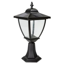 17" Tall LED Solar Convertible Outdoor Post Light / Wall Sconce Light