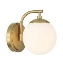 8" Tall Bathroom Sconce with Frosted Glass Shade