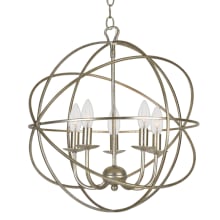 5 Light 17" Wide Taper Candle Chandelier