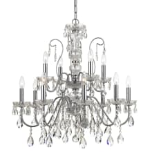 12 Light 29" Wide Chandelier with Crystal Accents