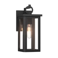 13" Tall Outdoor Wall Sconce with Clear Glass Shade