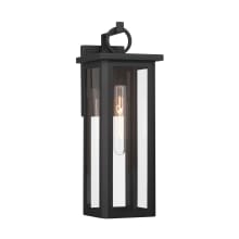 19" Tall Outdoor Wall Sconce with Clear Glass Shade