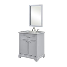 Sucro 30" Free Standing Single Basin Vanity Set with Cabinet and Marble Vanity Top