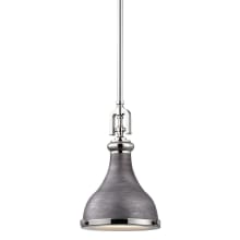 Stabler Single Light 9" Wide Mini Pendant with Metal Shade