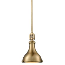 Stabler Single Light 9" Wide Mini Pendant with Metal Shade