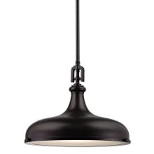 Stabler Single Light 18" Wide Pendant with Metal Shade