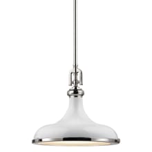 Stabler Single Light 15" Wide Pendant with Metal Shade