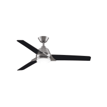 Trilogy 52" 3 Blade Indoor AC Induction Ceiling Fan - Controller and Light Kit Included
